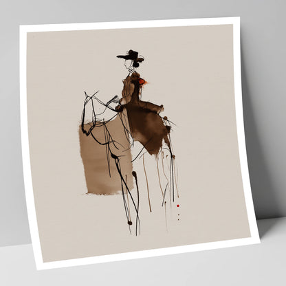 Timeless Western Rider western horse art print