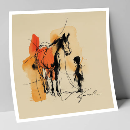 The Unspoken Bond horse & rider art print