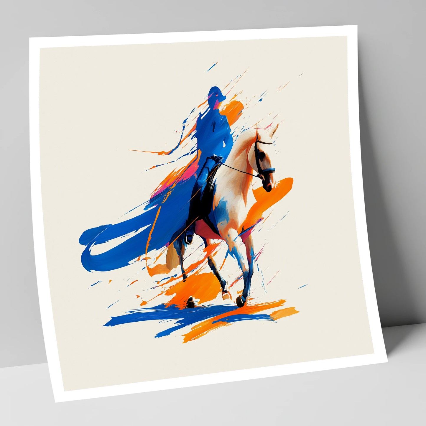 Cobalt Canter dressage horse art print