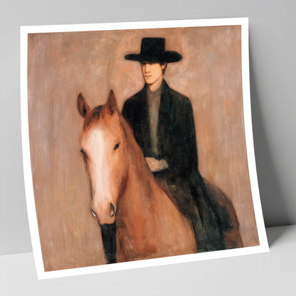 Serene Western Bond western horse art print