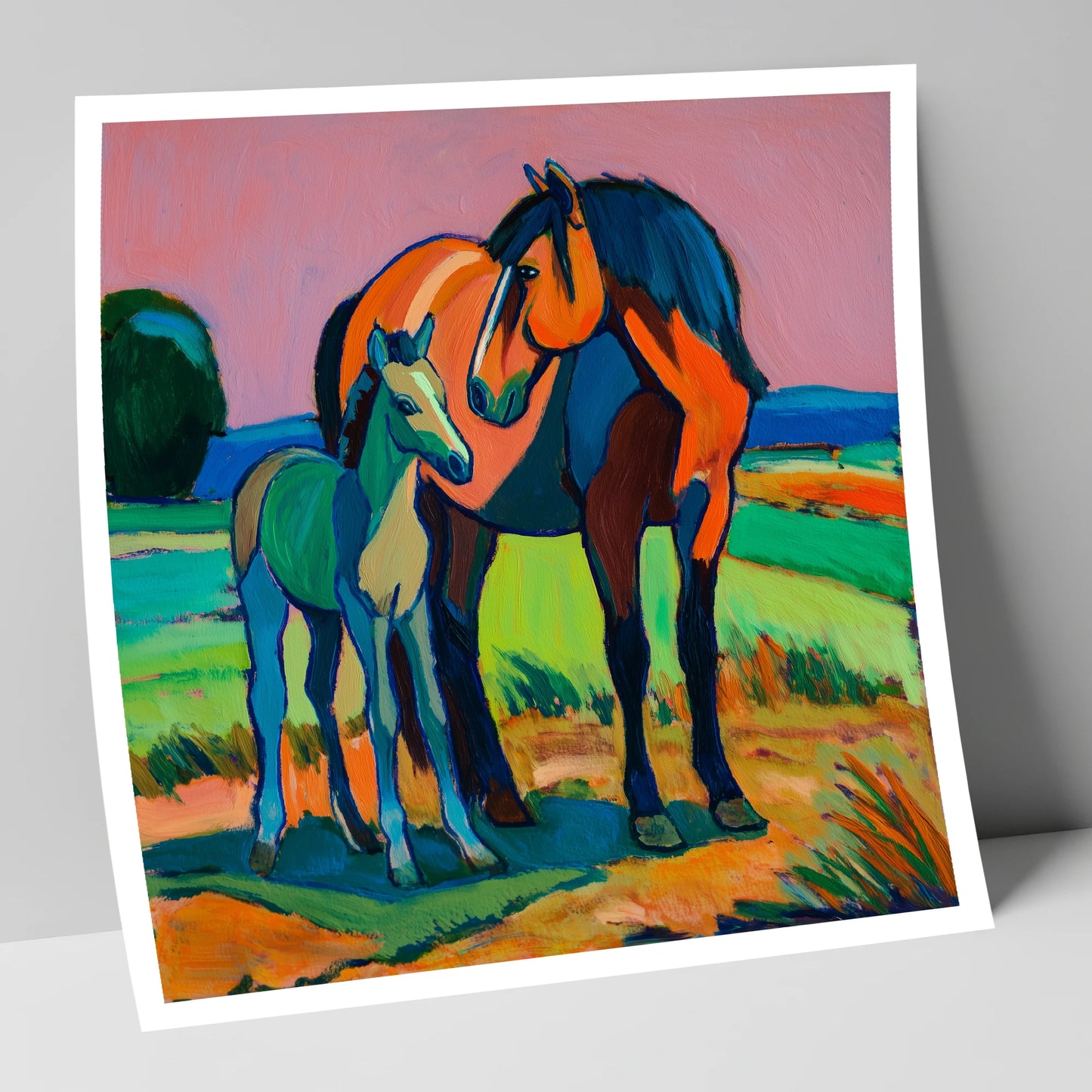 Vivid Bonds mare & foal art print