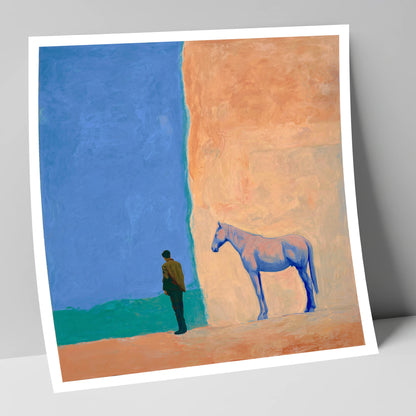 Silent Understanding horse & rider art print
