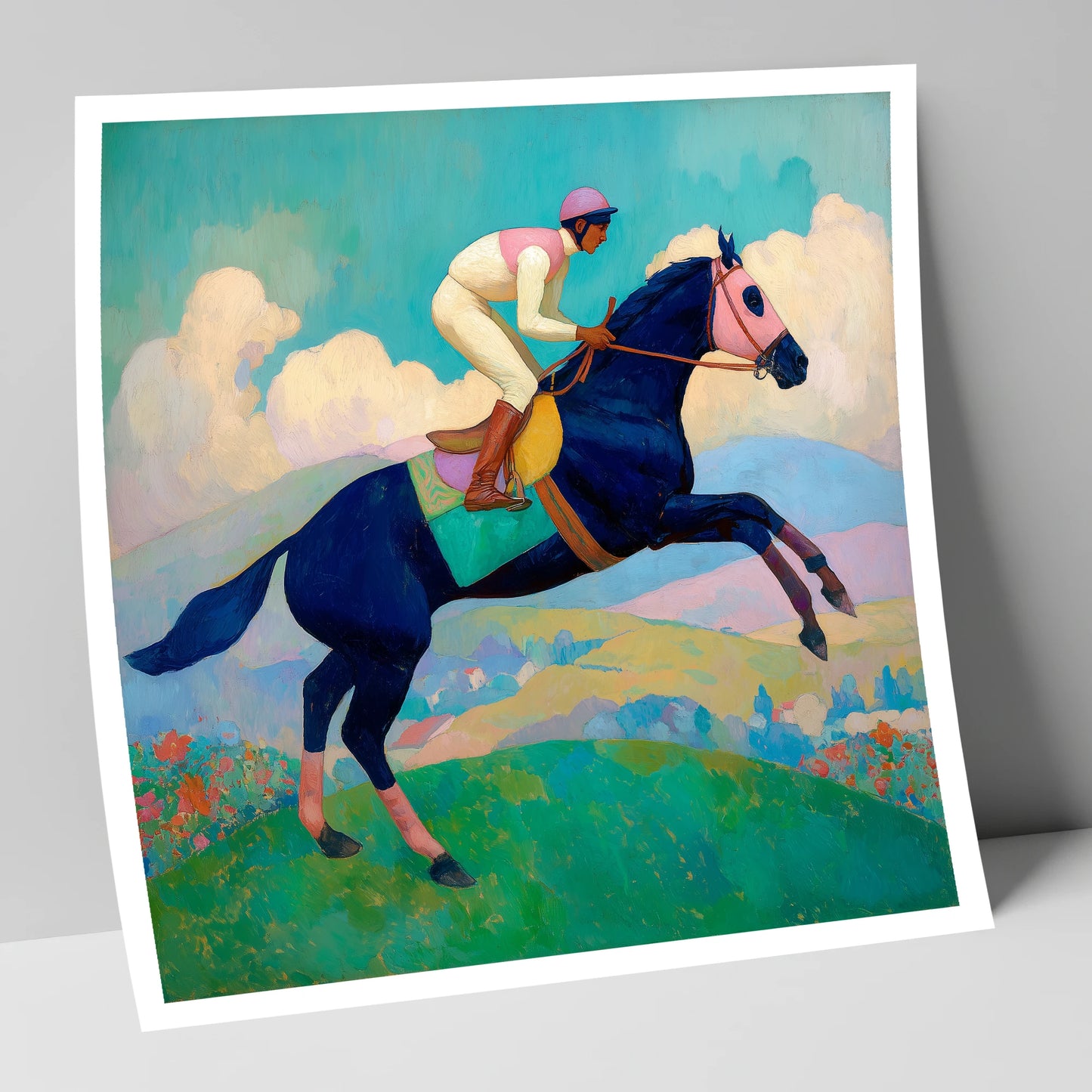Vivid Racing Bound racing horse art print
