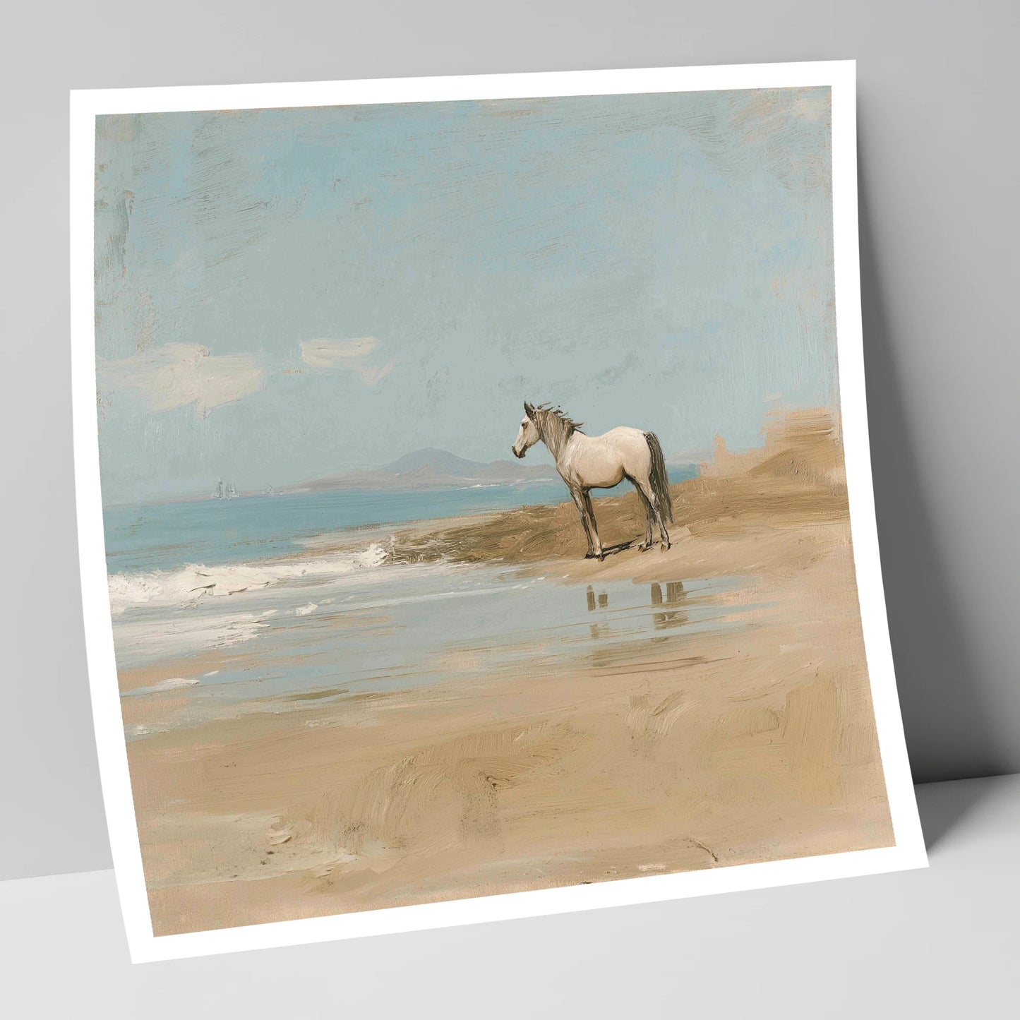 Sentinel of the Shore horse landscape art print
