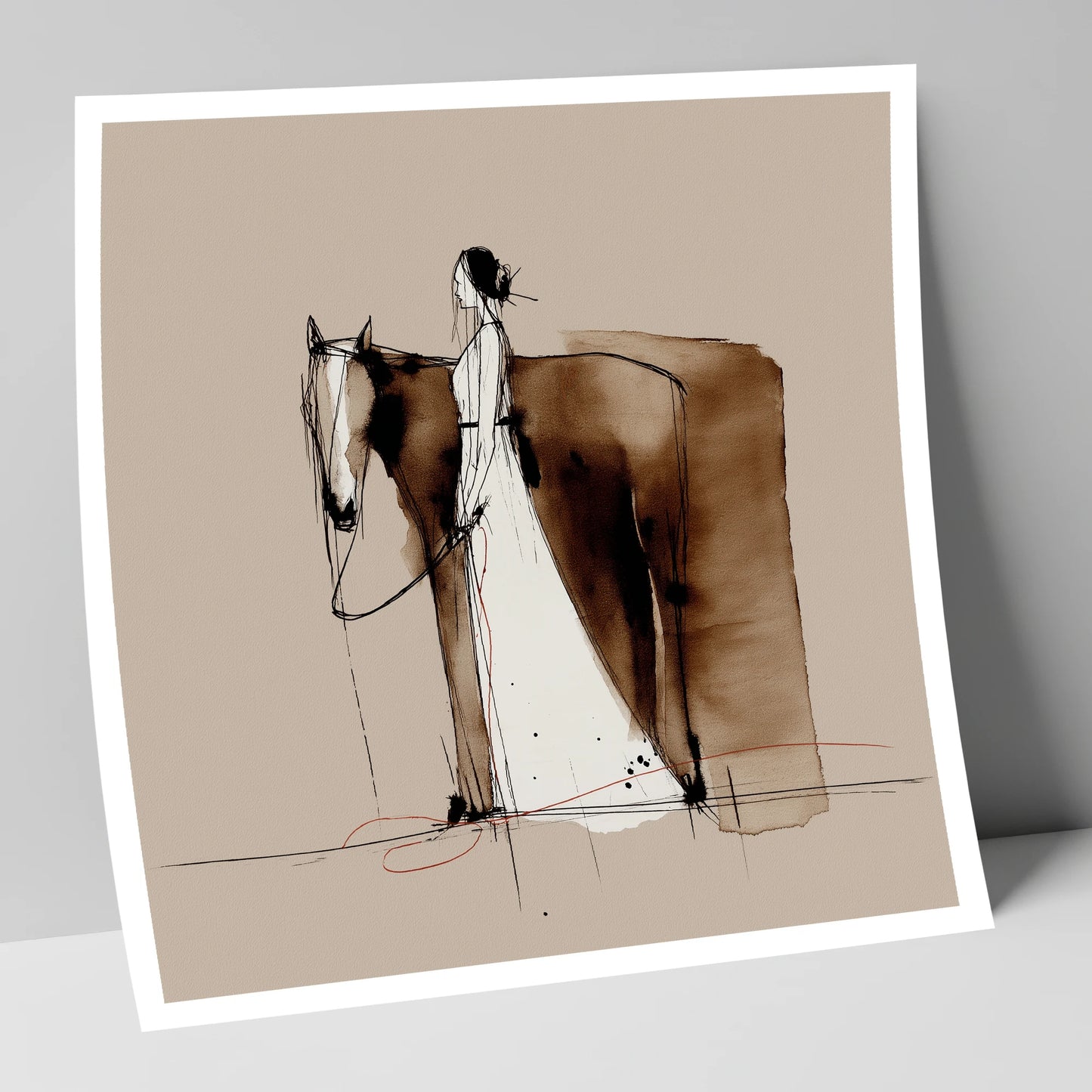 Silent Partnership horse & rider art print