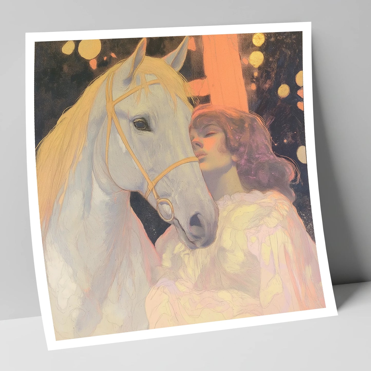 Starlit Bond horse & rider art print