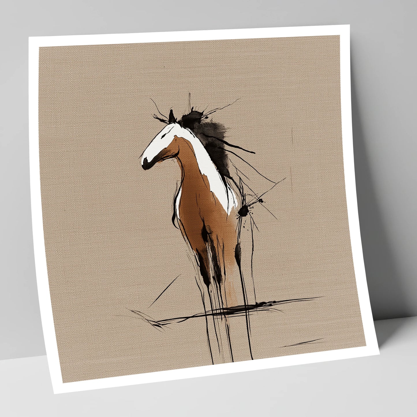 Raw Equine Spirit horse portrait art print