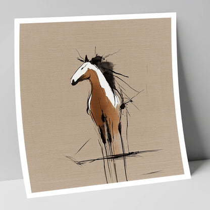 Raw Equine Spirit horse portrait art print
