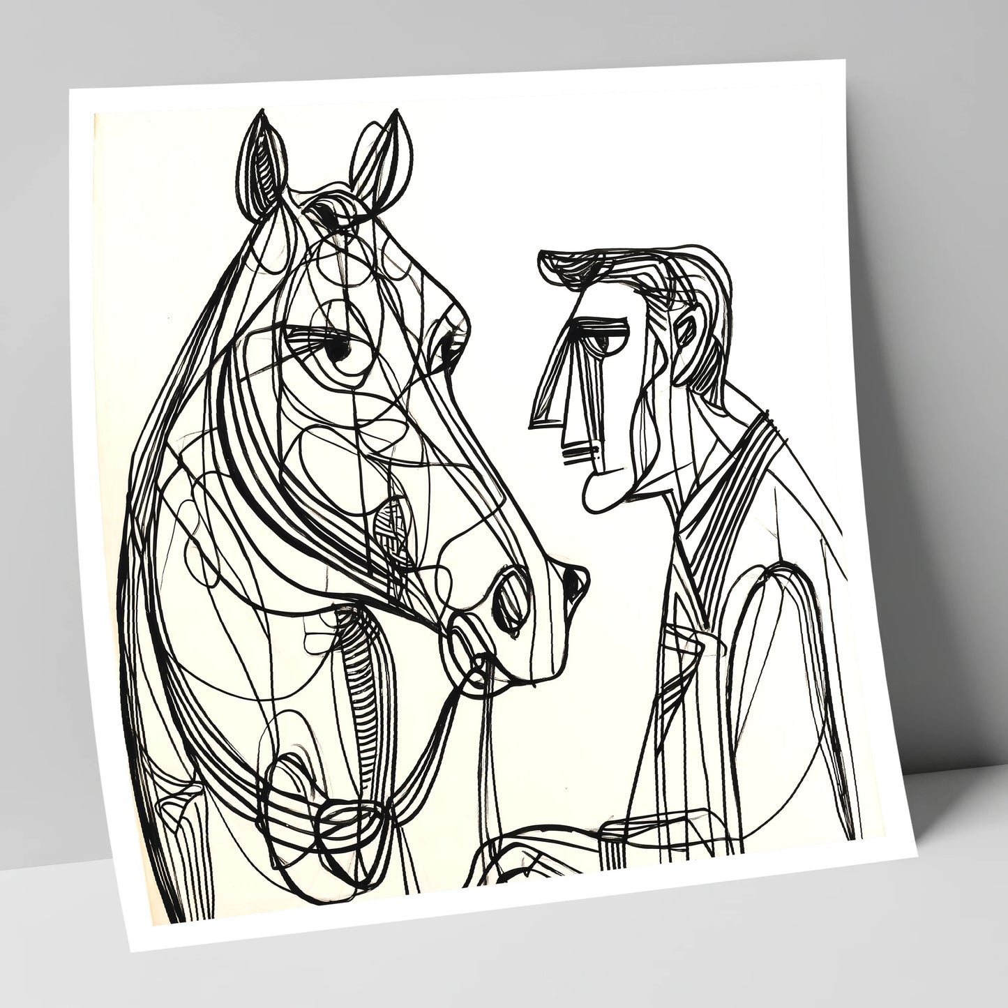 Modern Connection horse & rider art print