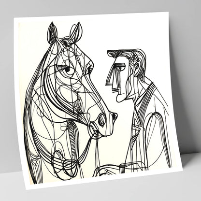 Modern Connection horse & rider art print