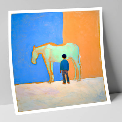 A Silent Understanding horse & rider art print
