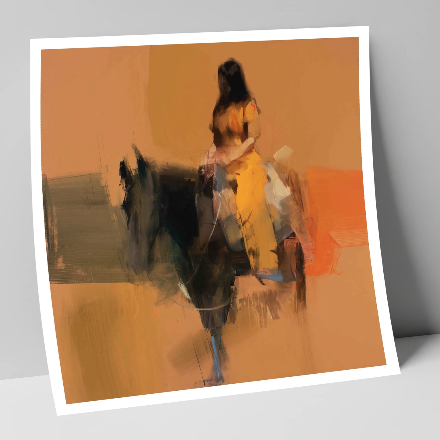 Ochre Rider horse & rider art print