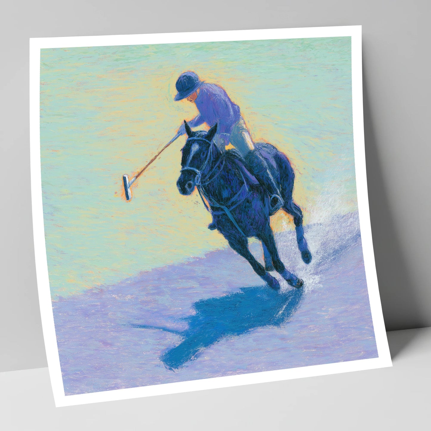 The Indigo Chukka polo horse art print