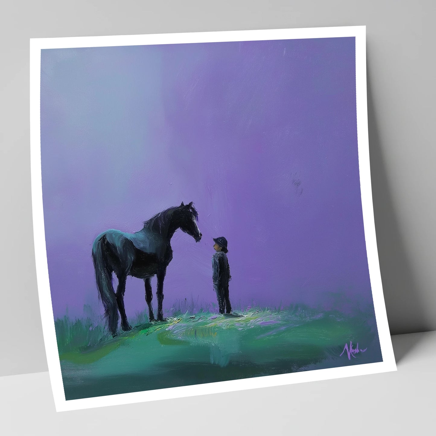 Shared Silence horse & rider art print