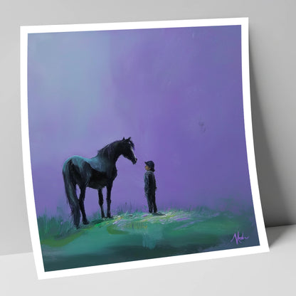 Shared Silence horse & rider art print