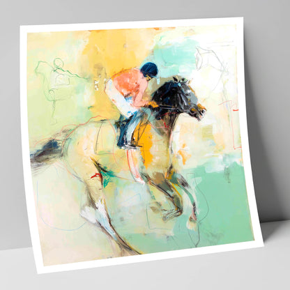 The Driving Finish racing horse art print