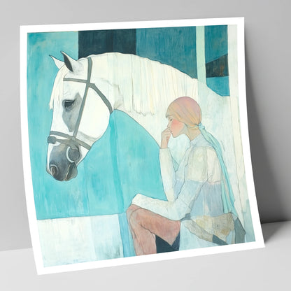 Quiet Contemplation horse & rider art print