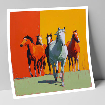 The Vivid Herd wild horses art print