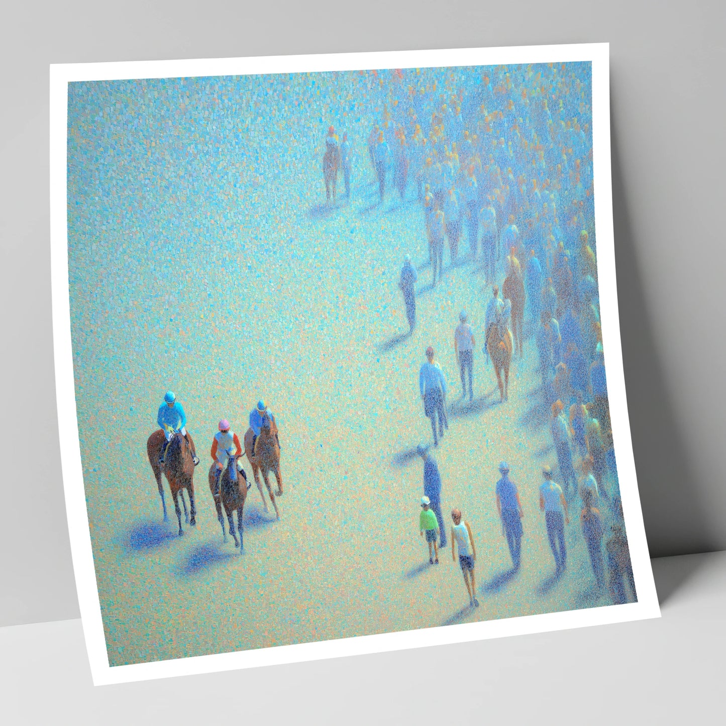 Turquoise Racing Haze racing horse art print