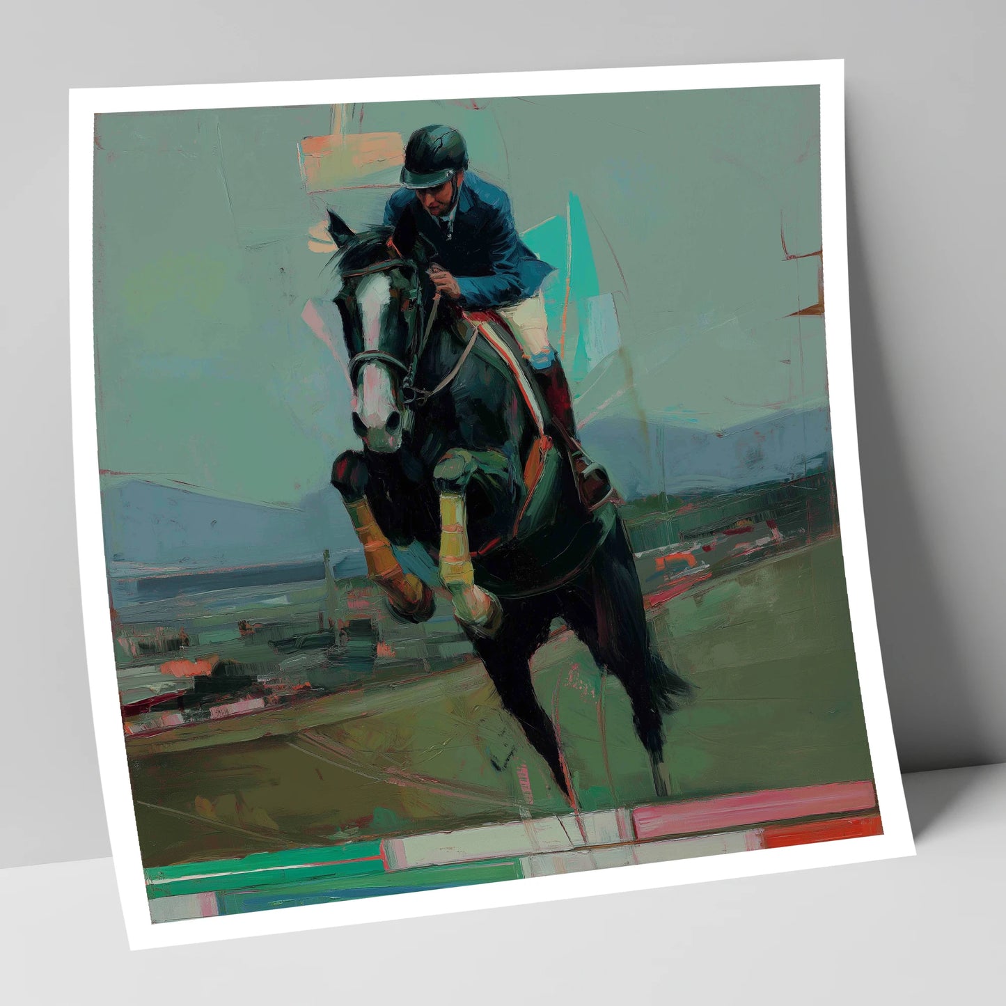 Bold Ascent show jumping horse art print