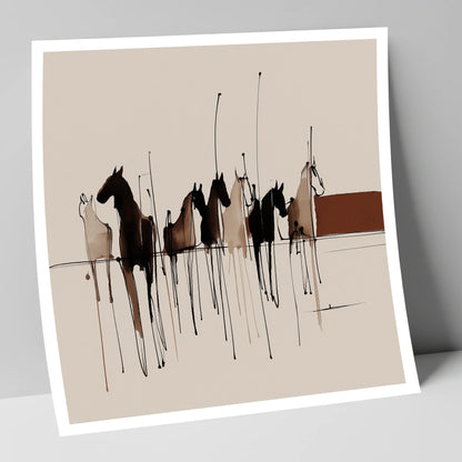 Shadows of the Herd wild horses art print