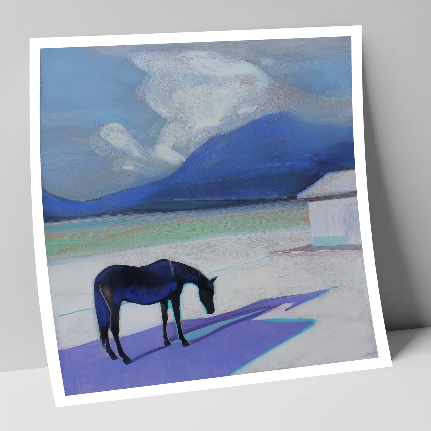 Lavender Shadows horse landscape art print