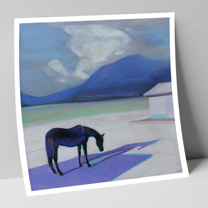 Lavender Shadows horse landscape art print
