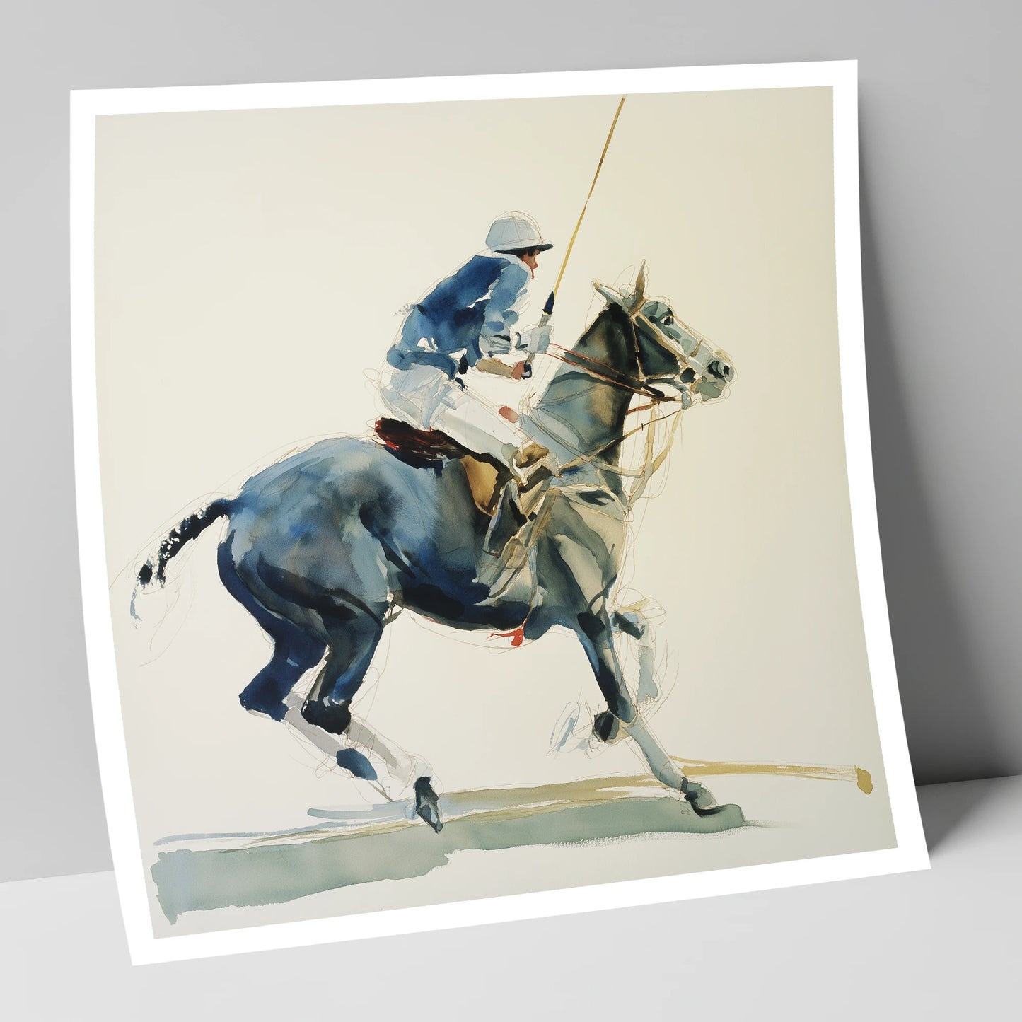 Mid-Chukka Momentum polo horse art print
