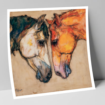 Kindred Spirits horse portrait art print