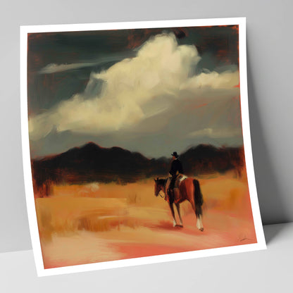 Distant Horizons western horse art print