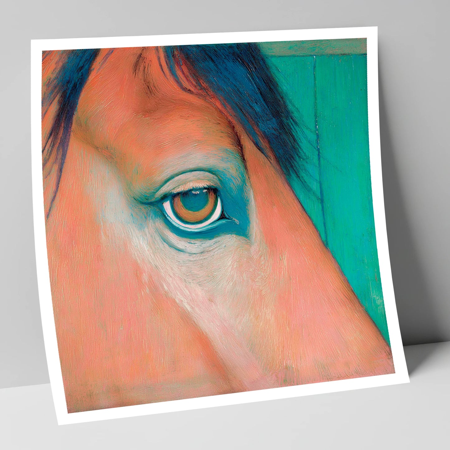 Soulful Emerald Gaze horse portrait art print