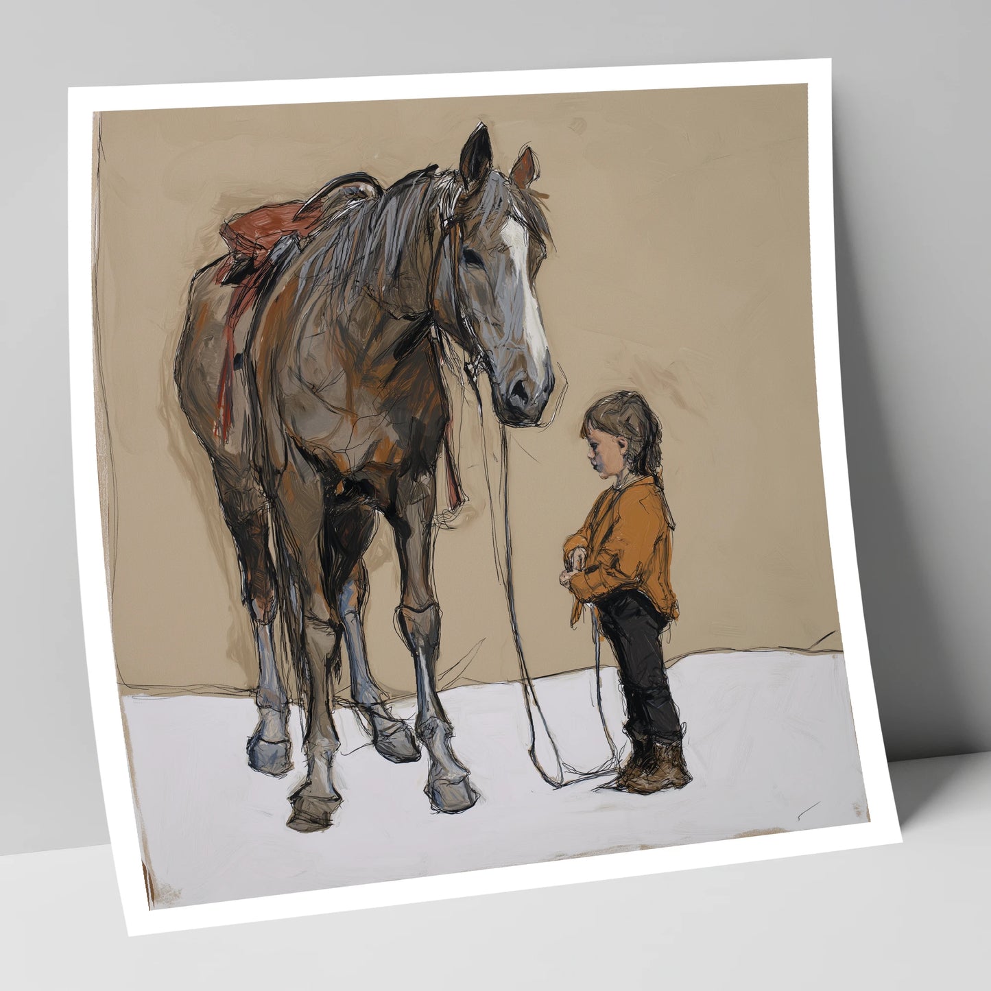 Silent Understanding horse & rider art print