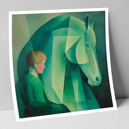 Emerald Equine Connection horse & rider art print
