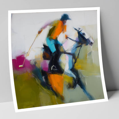 Midfield Momentum polo horse art print