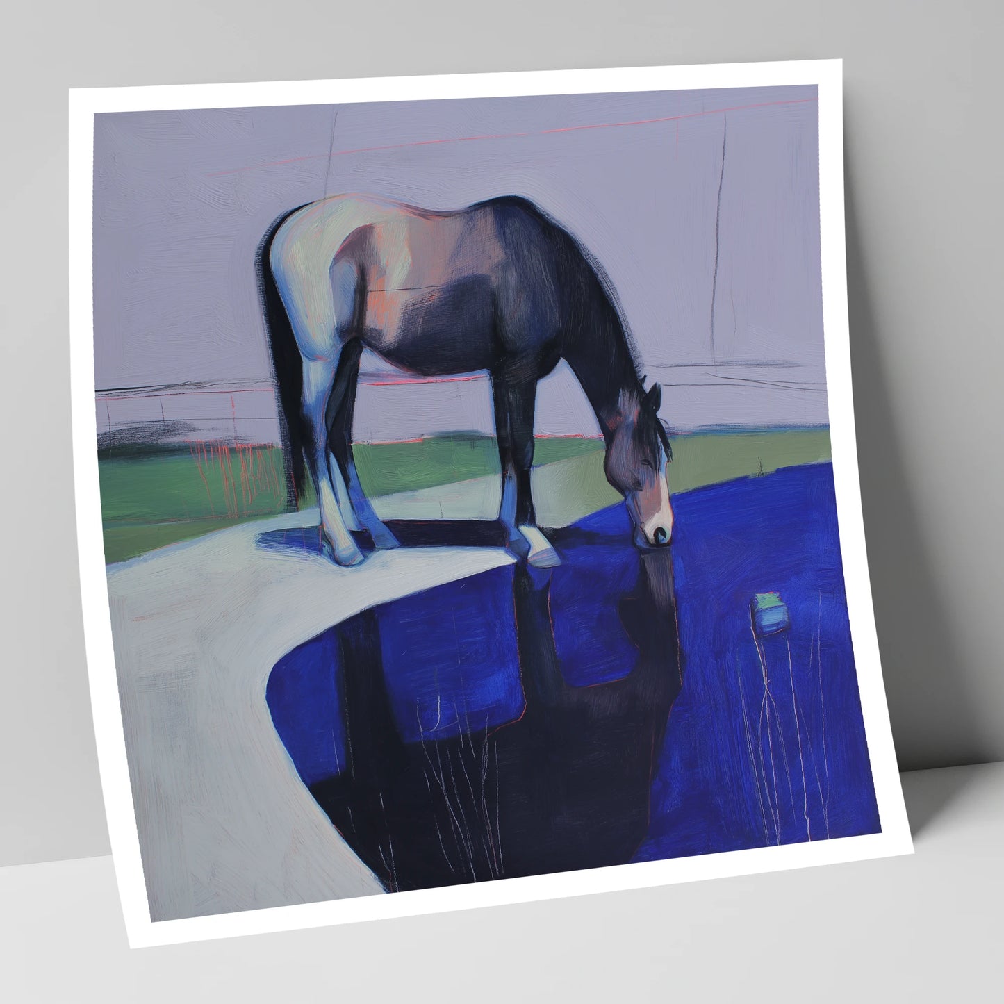 Sapphire Reflection horse landscape art print