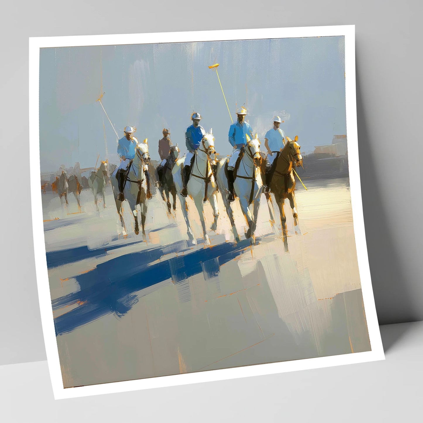 Sunlit Polo Approach polo horse art print