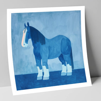 The Blue Heavy Horse horse breed art print