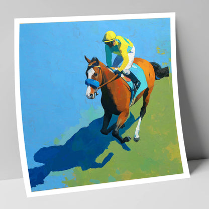 Flight and Shadow racing horse art print