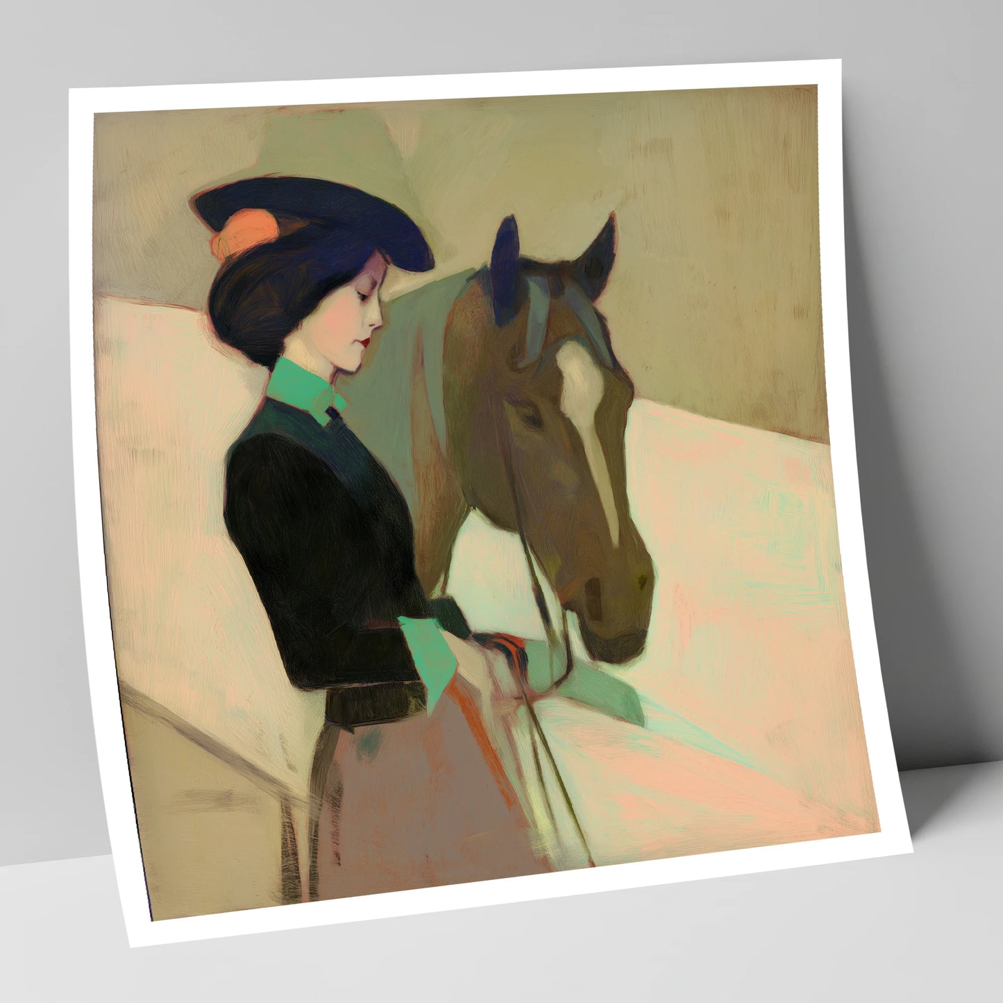 The Elegant Equestrienne horse & rider art print