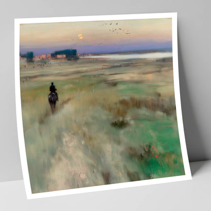 Twilight Hack horse landscape art print