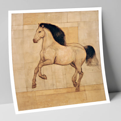 Classical Equine Study horse portrait art print