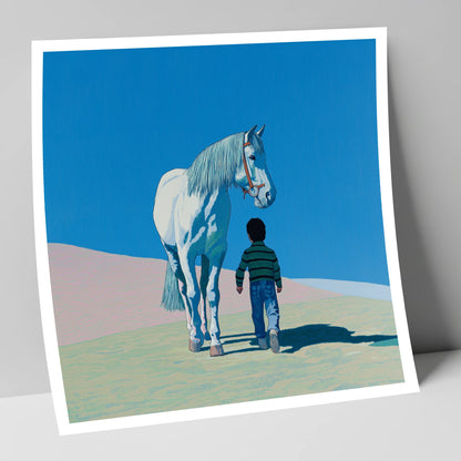 The Quiet Companion horse & rider art print