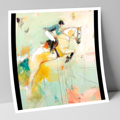 The Perfect Stride show jumping horse art print
