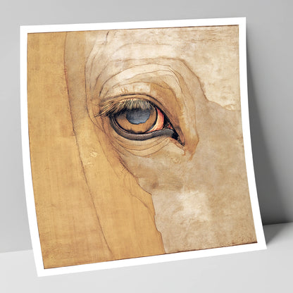 The Golden Gaze horse portrait art print