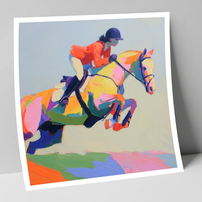 Chromatic Showjumper show jumping horse art print