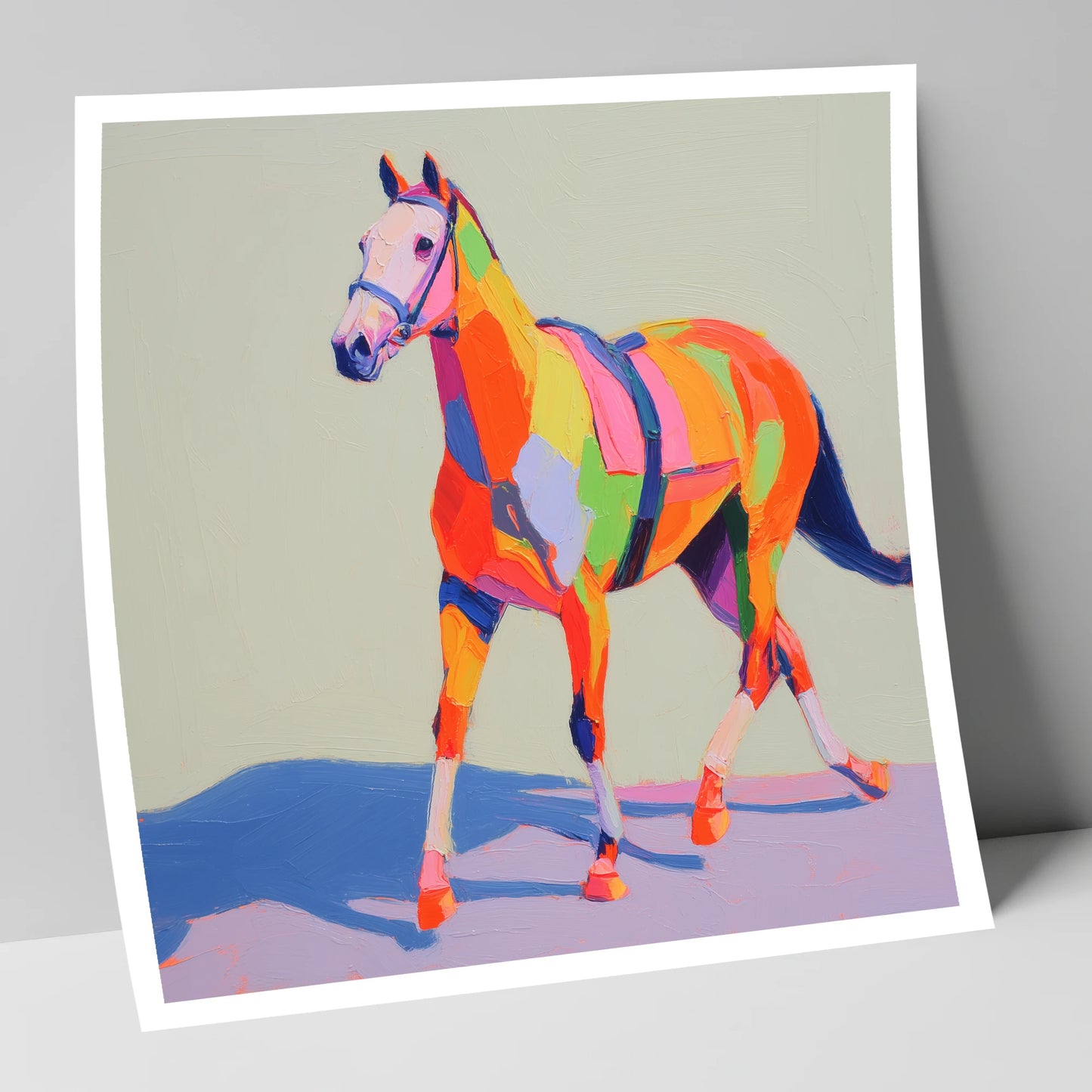Vibrant Strides racing horse art print