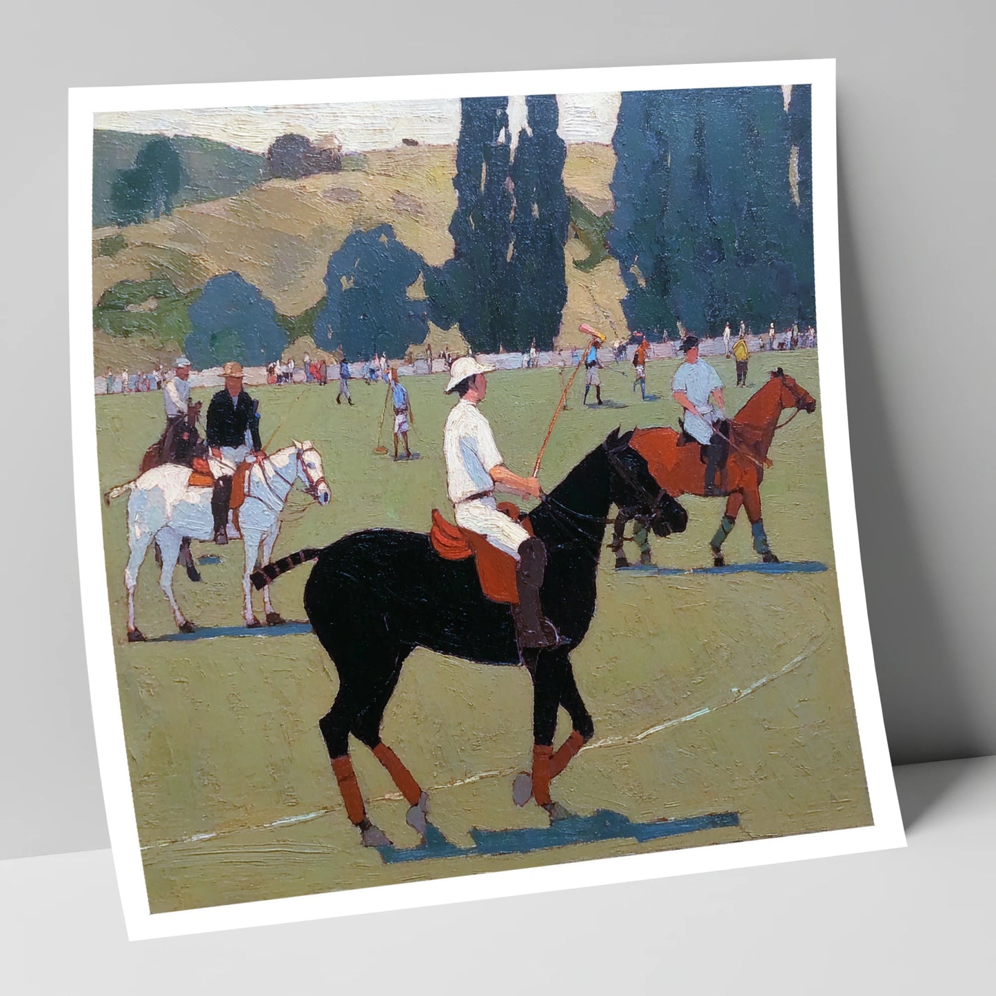 Midsummer Polo Pause polo horse art print