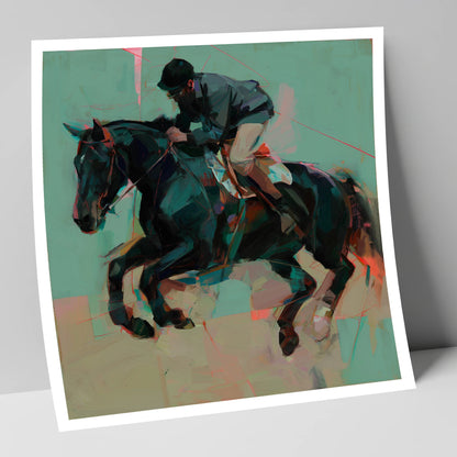 Modern Showjumper show jumping horse art print