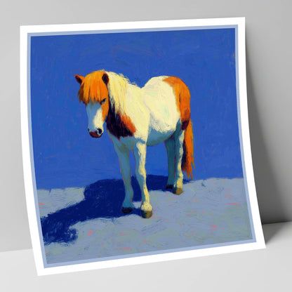 Sunlit Skewbald Pony horse breed art print