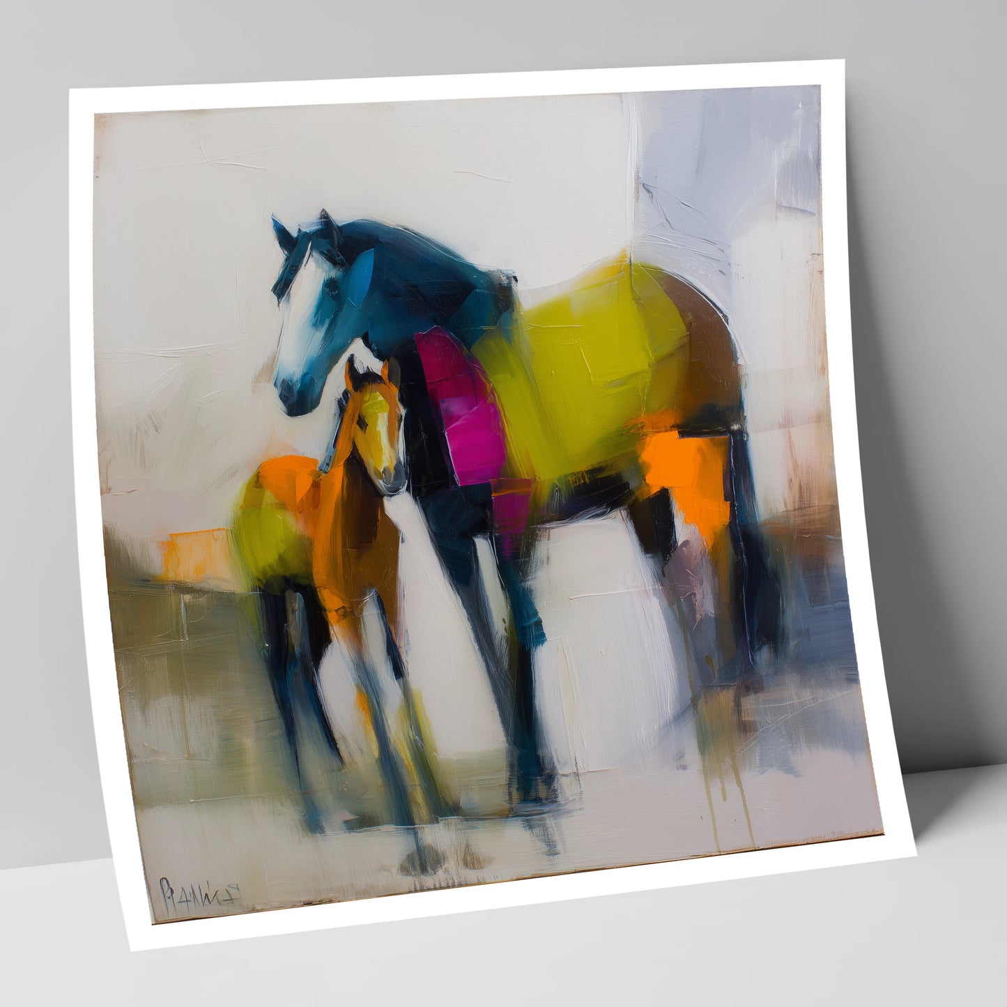 Vibrant Bond mare & foal art print